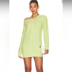 Lovers + Friends Light Green Knit Sweater